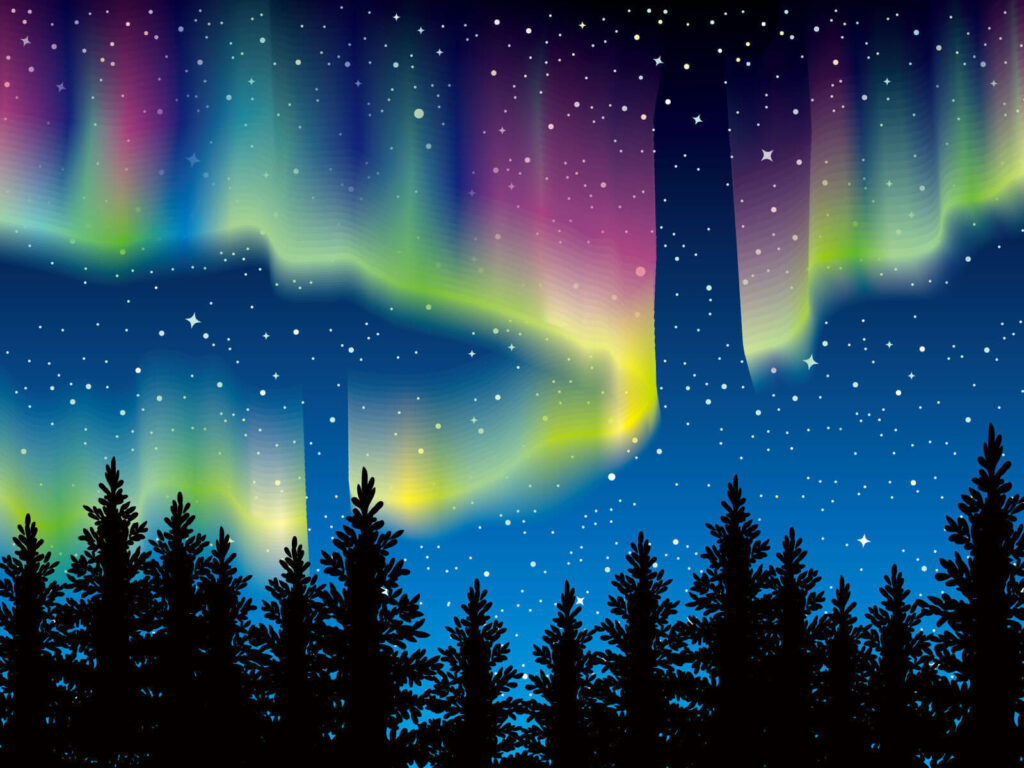 オーロラのイラスト