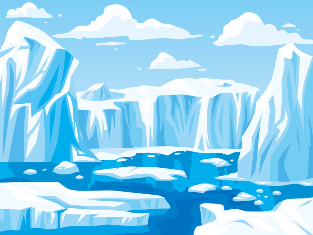 氷山のイメージイラスト