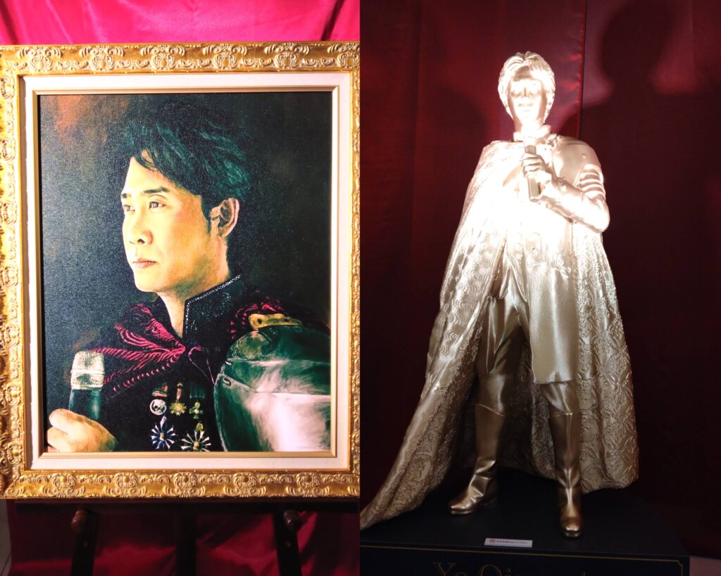 筆者が撮ったリサイタルの絵画と像。