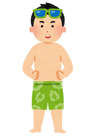 海パン男性のイメージイラスト